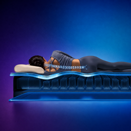 AiSlumberX AI Adaptive Spinal Care Mattress with Dual-Zone Adjustable Support